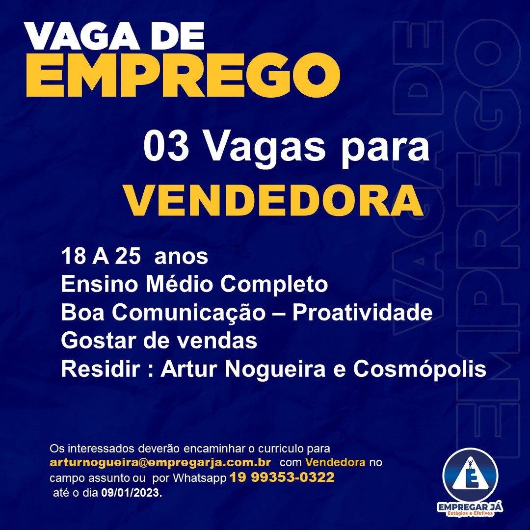 92 vagas de emprego disponíveis hoje (17 de Dezembro de 2023) de Vendedor  De Peças - Campinas, SP